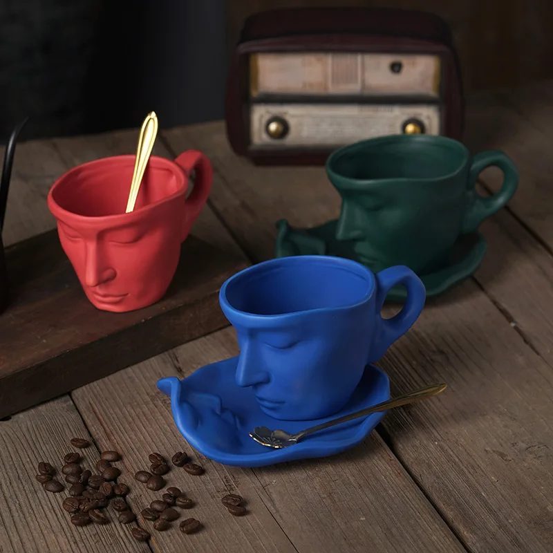 Kissing Mugs Set Creative Mug Face Shape Ceramic Coffee Cup With Saucer And Spoon Wedding Gift for Wife Girlfriend Romantic Gift
Kissing Mugs Set Creative Mug Face Shape Ceramic Coffee Cup With Saucer And Spoon Wedding Gift for Wife Girlfriend Romantic Gift