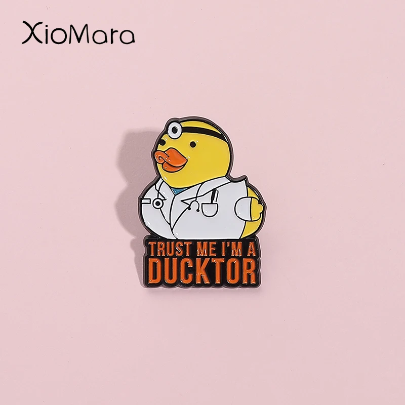 Trust Me I'm A Ducktor Enamel Pins Duck Doctors Stethoscopes Veterinarians Brooch Lapel Badges Jewelry Gift For Medical Students
Trust Me I'm A Ducktor Enamel Pins Duck Doctors Stethoscopes Veterinarians Brooch Lapel Badges Jewelry Gift For Medical Students