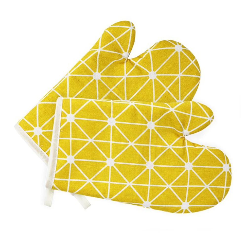 2pcs Heat Resistant Cotton Linen Oven Mitts Thickened Baking Gloves Kitchen Insulation Tools Non- -Hook Yellow
2pcs Heat Resistant Cotton Linen Oven Mitts Thickened Baking Gloves Kitchen Insulation Tools Non- -Hook Yellow