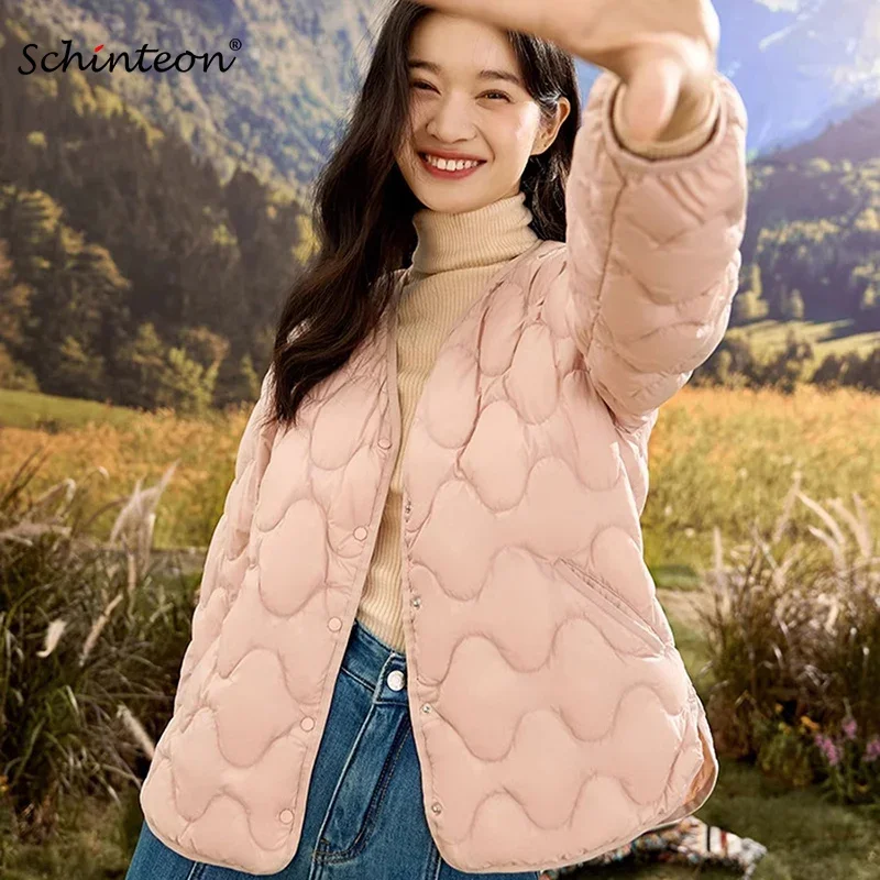 Schinteon Women 90% Down Jacket Casual Autumn Winter Thin Jacket Korean Style Light White Duck Down Warm Inside Coat 2024 New
Schinteon Women 90% Down Jacket Casual Autumn Winter Thin Jacket Korean Style Light White Duck Down Warm Inside Coat 2024 New
