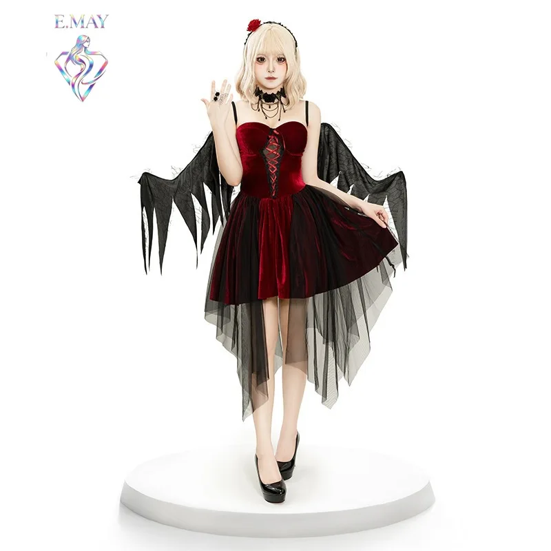 Hot Sale Halloween Cosplay Demon Red Angel Set Role Play Dress Women's Traditional Costume Stage Performance Clothing
Hot Sale Halloween Cosplay Demon Red Angel Set Role Play Dress Women's Traditional Costume Stage Performance Clothing