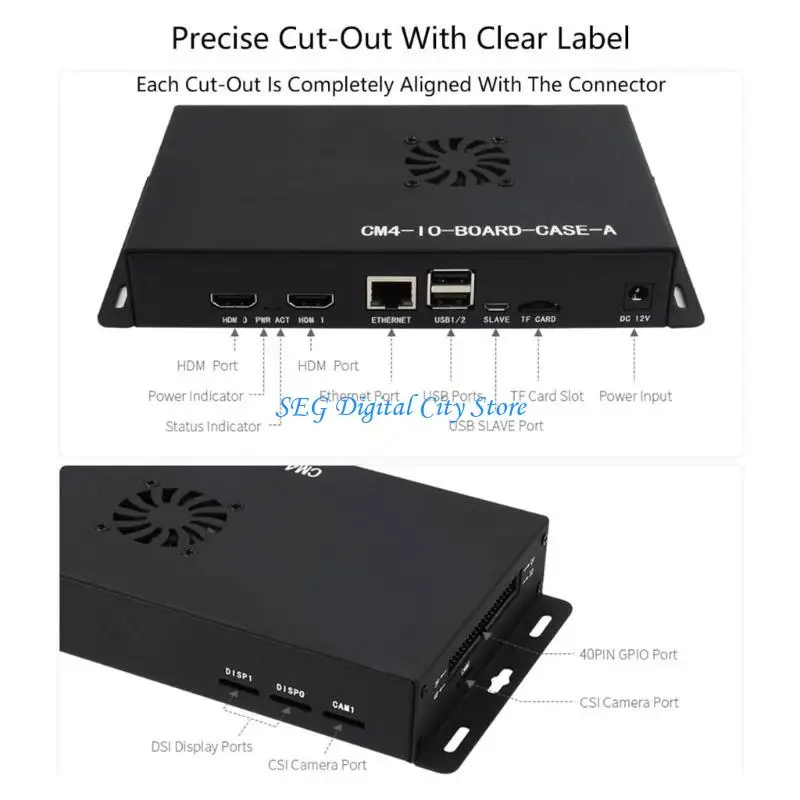 U75B Metal Case with Cooling Fan for RPi Compute Module 4 Board 40PIN GPIO Header
U75B Metal Case with Cooling Fan for RPi Compute Module 4 Board 40PIN GPIO Header