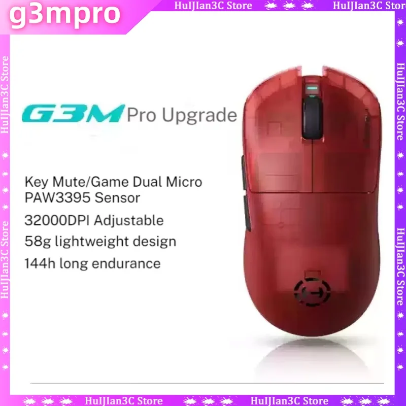 Беспроводная мышь G3m Pro, трехрежимная, легкая, 26000 точек на дюйм, Paw3395, длительный срок службы батареи, офисная киберспортивная игра, компьютерные аксессуары, мышь
Беспроводная мышь G3m Pro, трехрежимная, легкая, 26000 точек на дюйм, Paw3395, длительный срок службы батареи, офисная киберспортивная игра, компьютерные аксессуары, мышь