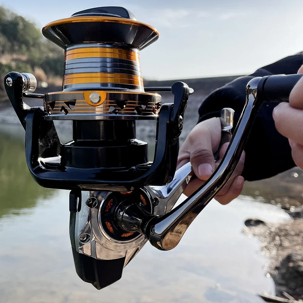 Fishing reel 12000 10000 9000 Metail line cup 30KG Max Drag Long Shot Saltwater Spinning Reel Coil Fishing bait Fly reel Gomexus
Fishing reel 12000 10000 9000 Metail line cup 30KG Max Drag Long Shot Saltwater Spinning Reel Coil Fishing bait Fly reel Gomexus