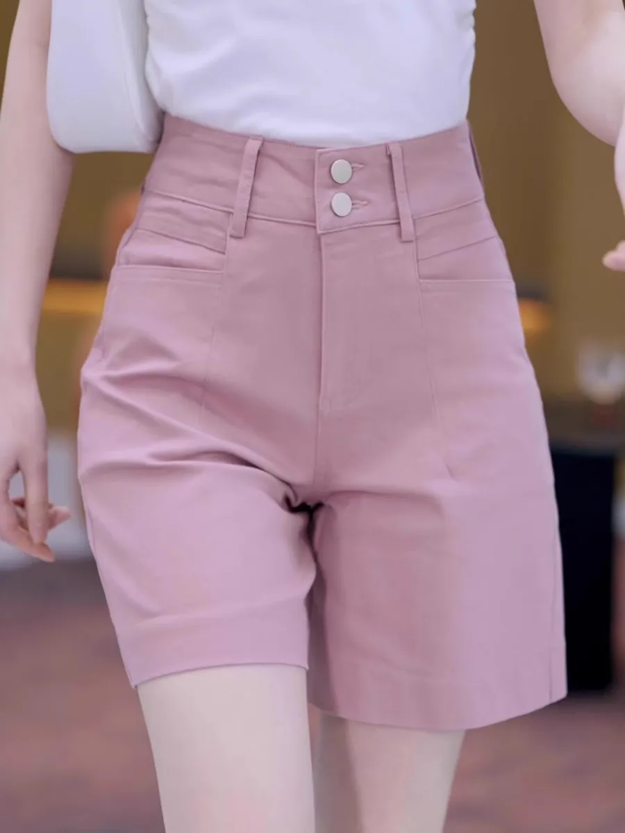 Pink High Waist Loose Straight Leg Short Pants Women's Summer Thin Ice Silk Casual Trousers Breathable Comfortable Lightweight
Pink High Waist Loose Straight Leg Short Pants Women's Summer Thin Ice Silk Casual Trousers Breathable Comfortable Lightweight
