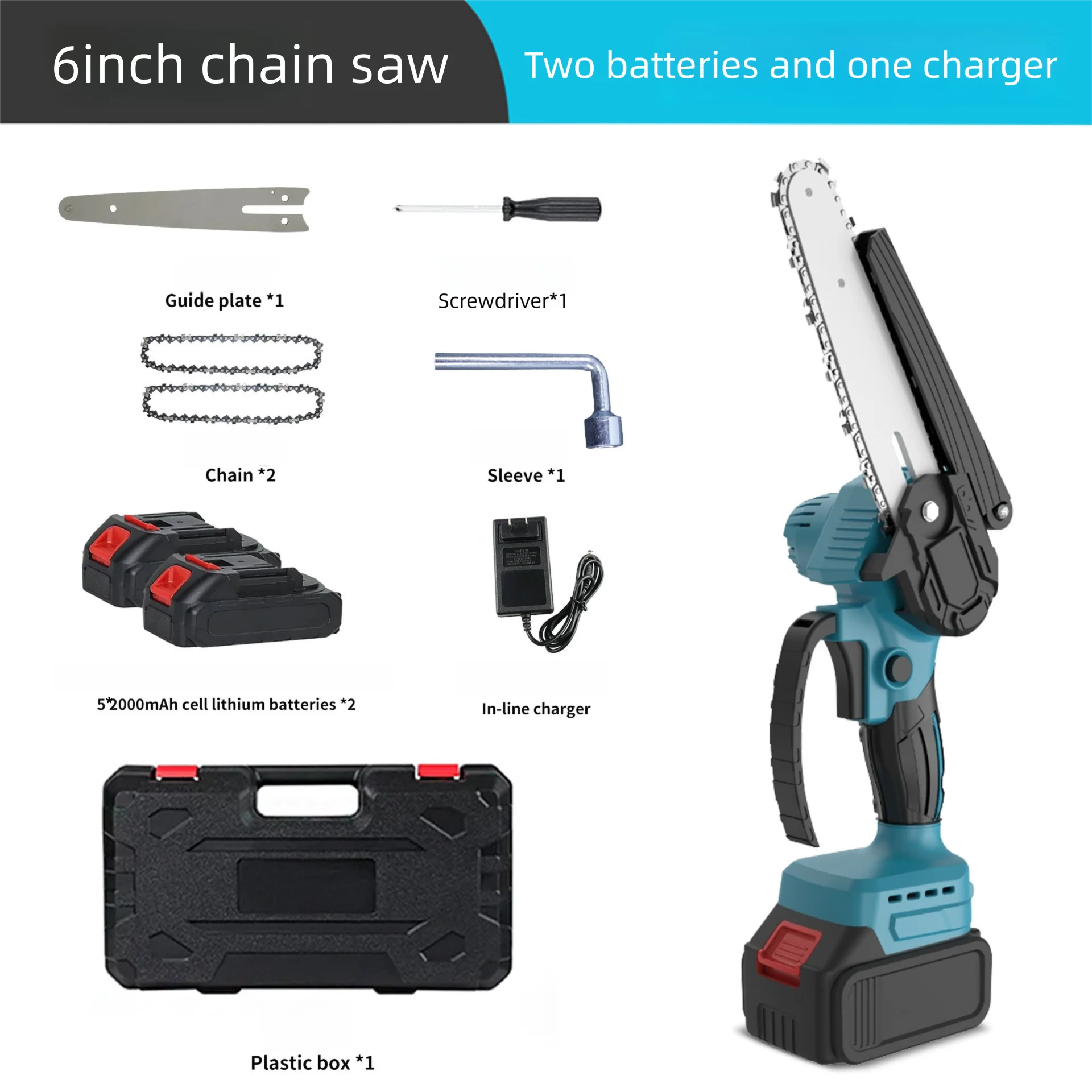 6 Inch Brushless motor Electric Chain Saw Handheld Portable Chainsaw Tree Wood Cutter Pruning Garden Power Tool
6 Inch Brushless motor Electric Chain Saw Handheld Portable Chainsaw Tree Wood Cutter Pruning Garden Power Tool