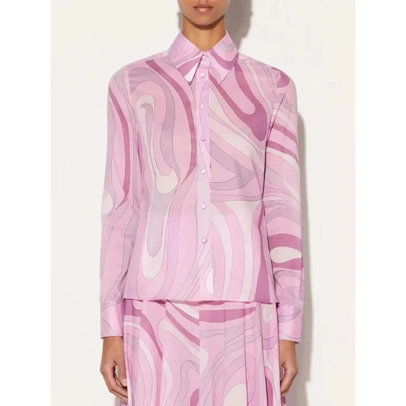 Spring Summer Fashion Daily Casual Geometric Print Cotton Blouses Women's Turn-down Collar Single Breasted Long Sleeve Shirt
Spring Summer Fashion Daily Casual Geometric Print Cotton Blouses Women's Turn-down Collar Single Breasted Long Sleeve Shirt