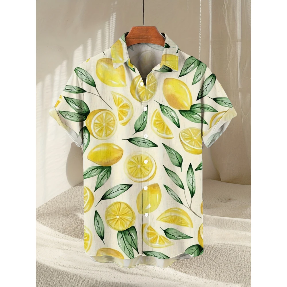 Fruit 3D Printed Fashion Men's Shirt Lemon Banana 3D Printed Summer Short Sleeve Hawaiian Shirt Beach Holiday Cool Casual Tops
Fruit 3D Printed Fashion Men's Shirt Lemon Banana 3D Printed Summer Short Sleeve Hawaiian Shirt Beach Holiday Cool Casual Tops