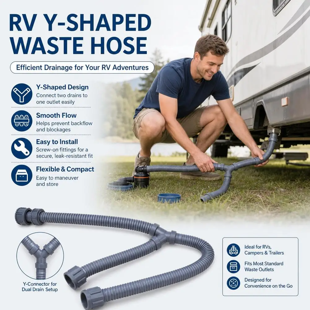 Double Sink Three-Way Drain Y Pipe Motorhome Caravan Waste Water Outlet Kitchen Basin Pipe Barbed Hose Water Fuel Air Connector
Double Sink Three-Way Drain Y Pipe Motorhome Caravan Waste Water Outlet Kitchen Basin Pipe Barbed Hose Water Fuel Air Connector