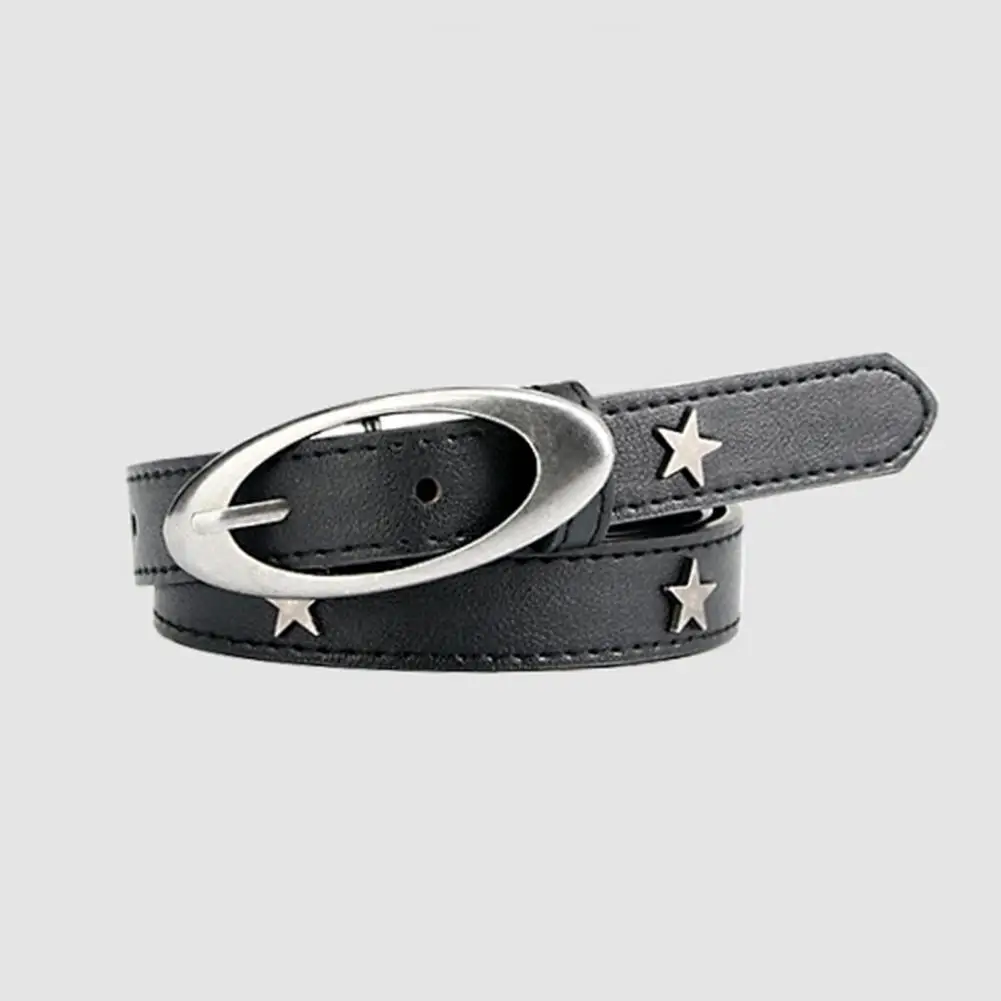 Moon Star Belt Adjustable Punk Style Women Belt with Moon Star Design Multi Holes Waistband Imitation Leather Costume for Edgy
Moon Star Belt Adjustable Punk Style Women Belt with Moon Star Design Multi Holes Waistband Imitation Leather Costume for Edgy