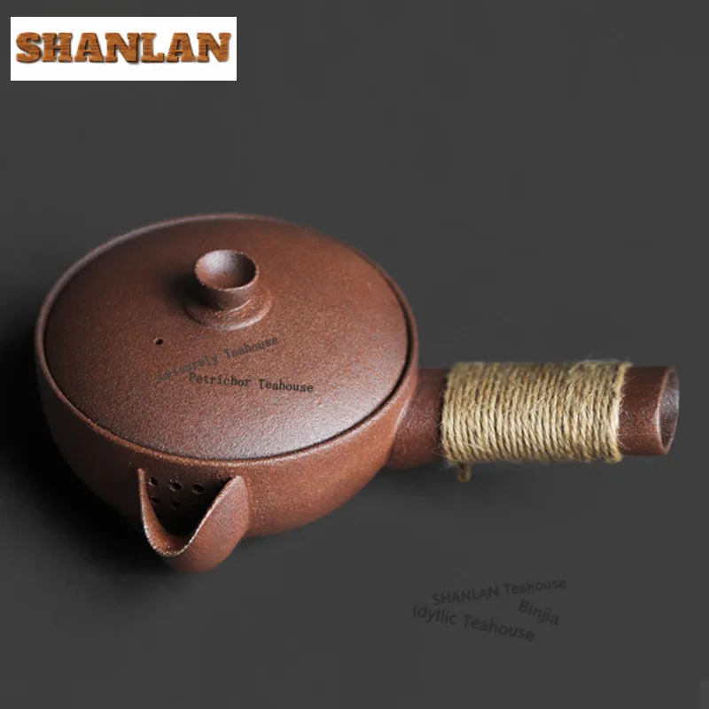 400ml Coarse Pottery Wide Mouth Side Handle Boiling Water Kettle Large Capacity Tea Making Pot Yellow Rice Wine Kettle Teaset
400ml Coarse Pottery Wide Mouth Side Handle Boiling Water Kettle Large Capacity Tea Making Pot Yellow Rice Wine Kettle Teaset