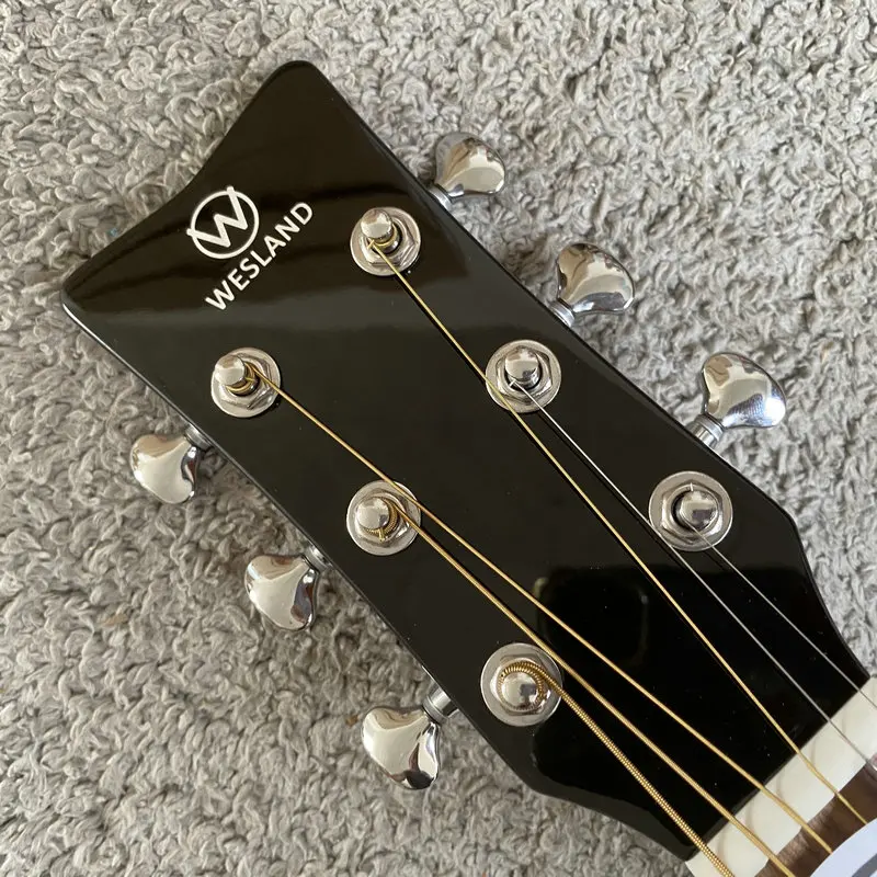 K657 Brand New 30 Inch Wesland Santos Full Solid Wood Folk Guitar Natural Tone Solid Sitka Spruce Guitar
K657 Brand New 30 Inch Wesland Santos Full Solid Wood Folk Guitar Natural Tone Solid Sitka Spruce Guitar
