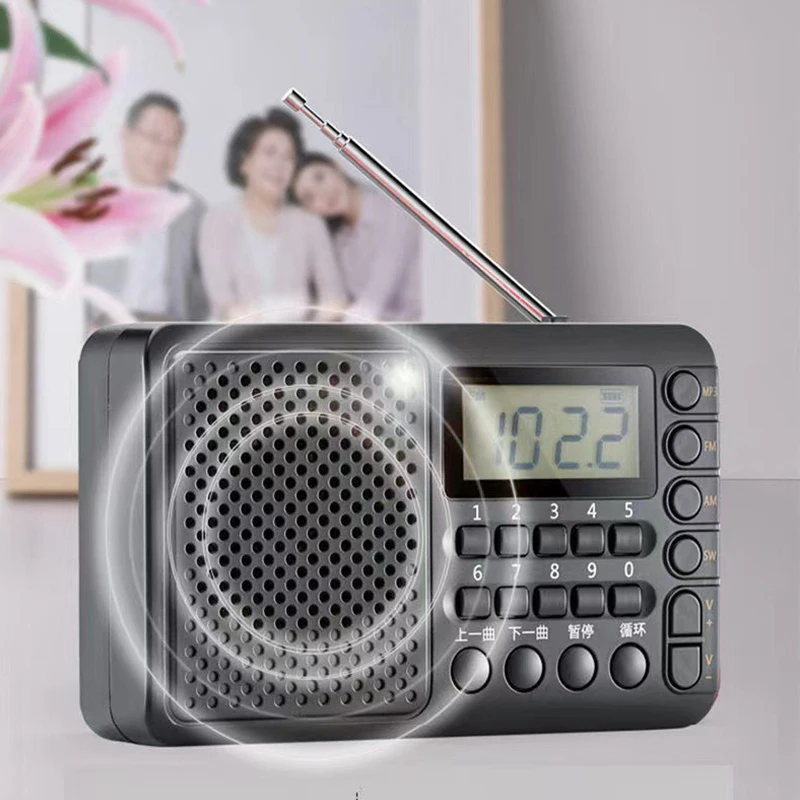 Full Band Radio Portable FM/AM/SW Receiver Rechargeable Radio TF/USB Music Player with LCD Display 3.5mm Headphone Jack
Full Band Radio Portable FM/AM/SW Receiver Rechargeable Radio TF/USB Music Player with LCD Display 3.5mm Headphone Jack
