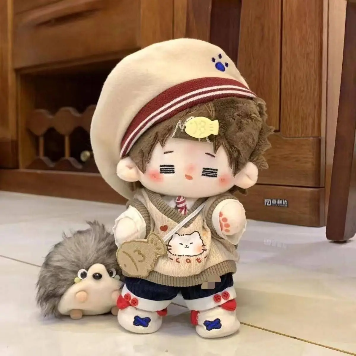 20cm Plush Doll Outfit Cute Casual Style With Beret Vest Pants Bag Set For Dolls Dress Up Accessories
20cm Plush Doll Outfit Cute Casual Style With Beret Vest Pants Bag Set For Dolls Dress Up Accessories