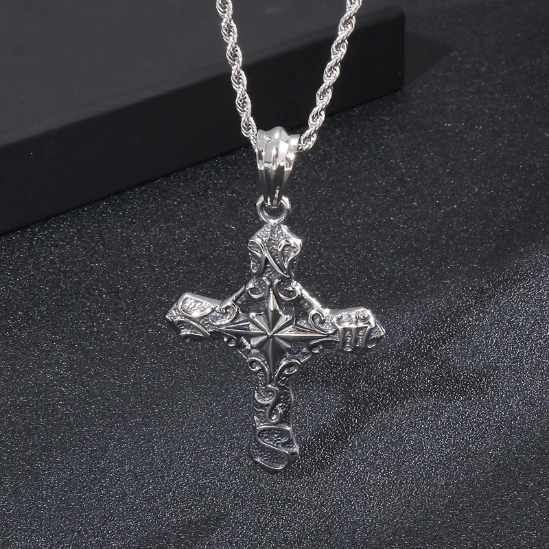 European and American Stainless Steel Cross Pendants Retro Punk Style Men's Daily Outfit Banquet Party Jewelry
European and American Stainless Steel Cross Pendants Retro Punk Style Men's Daily Outfit Banquet Party Jewelry