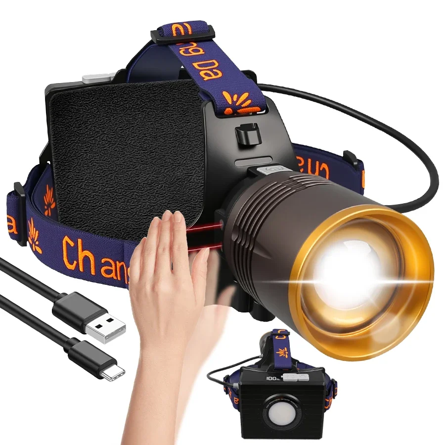 Ultra Bright LED Headlamp,Rechargeable 15000mAh Power Bank,Telescopic Zoom Spotlight, Portable Induction Headlight for Outdoor
Ultra Bright LED Headlamp,Rechargeable 15000mAh Power Bank,Telescopic Zoom Spotlight, Portable Induction Headlight for Outdoor