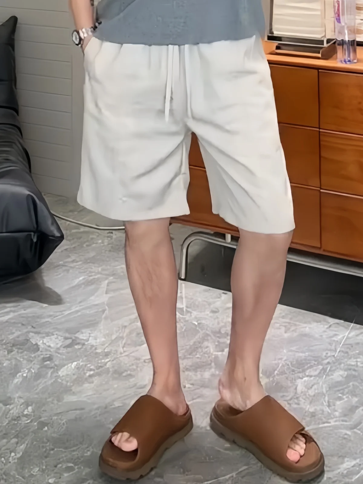 Summer Thin Rayon Linen Cool Feeling Casual Shorts Men's Simple Versatile Skin-friendly Breathable Sport Five-Quarter Pants
Summer Thin Rayon Linen Cool Feeling Casual Shorts Men's Simple Versatile Skin-friendly Breathable Sport Five-Quarter Pants