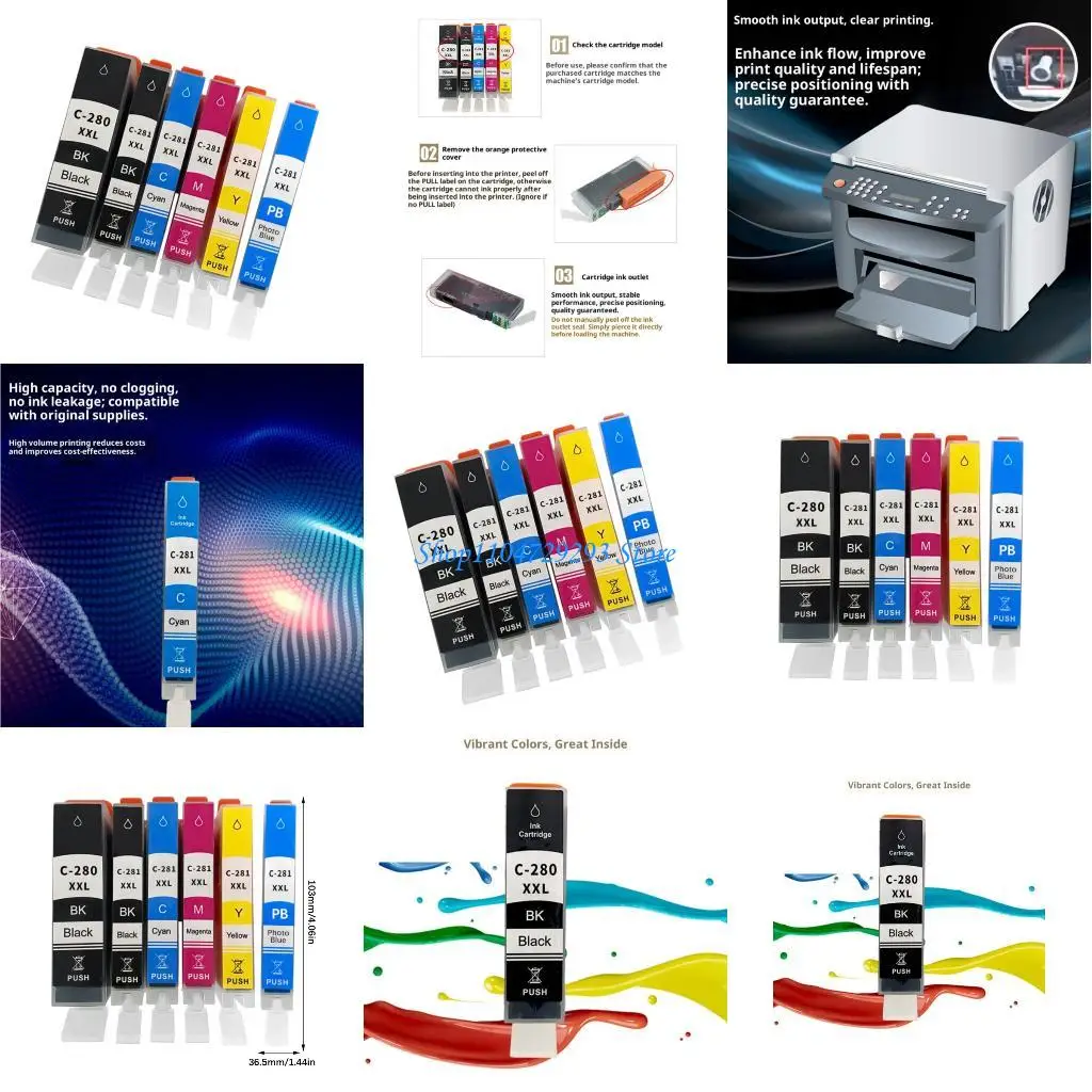 Y2GD герметичные 6-цветные картриджи для принтеров PGI280 CLI281 XXL. Производительность и высокое качество печати.
Y2GD герметичные 6-цветные картриджи для принтеров PGI280 CLI281 XXL. Производительность и высокое качество печати.