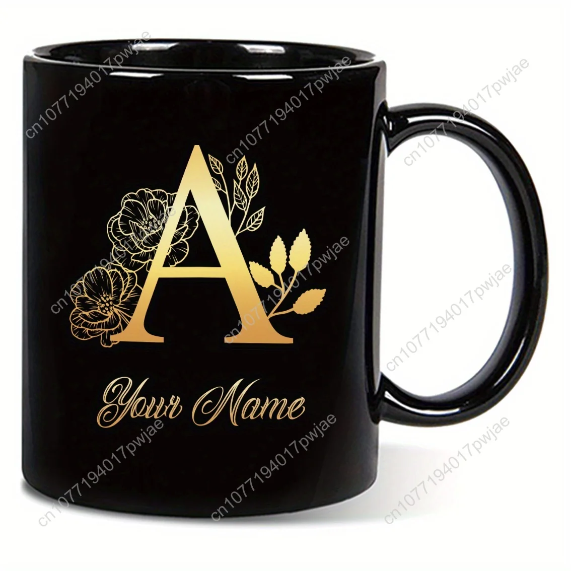 11oz Personalized Alphabet Golden Flower Mug - Stylish A-Z Combination Design for Home Office - Vibrant Multicolor Ceramic Cup
11oz Personalized Alphabet Golden Flower Mug - Stylish A-Z Combination Design for Home Office - Vibrant Multicolor Ceramic Cup