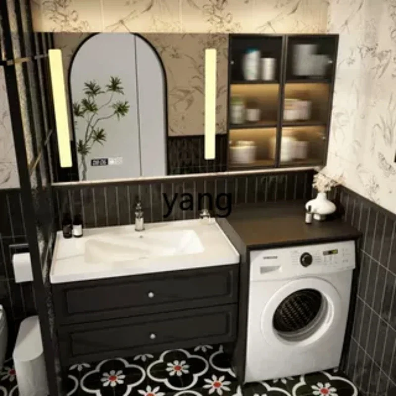 LMM retro bathroom drum washing machine integrated cabinet ceramic wash basin
LMM retro bathroom drum washing machine integrated cabinet ceramic wash basin