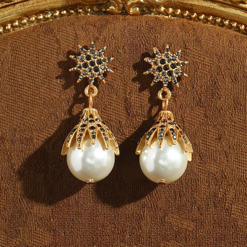 Bohemia Pendant Large Pearl Drop Earrings Women Vintage Antique Gold Plated Star Brand Designer Luxury Ceremony Retro Jewelry
Bohemia Pendant Large Pearl Drop Earrings Women Vintage Antique Gold Plated Star Brand Designer Luxury Ceremony Retro Jewelry