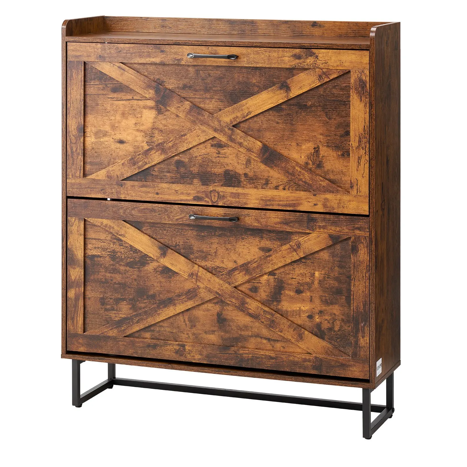 Shoe Cabinet With 2 Flip Drawers, Farmhouse Shoes Storage Cabinet With Metal Legs And Anti-Tipping Device, Freestanding Shoe
Shoe Cabinet With 2 Flip Drawers, Farmhouse Shoes Storage Cabinet With Metal Legs And Anti-Tipping Device, Freestanding Shoe
