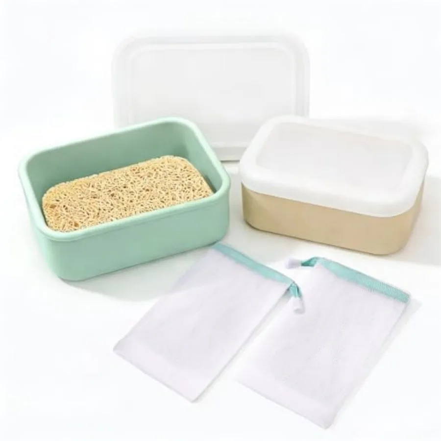 Travel Soap Dish 2pcs - Leakproof Travel Soap Case with Draining Layer Portable Silicone Soap Container Portable Soap Dish for
Travel Soap Dish 2pcs - Leakproof Travel Soap Case with Draining Layer Portable Silicone Soap Container Portable Soap Dish for