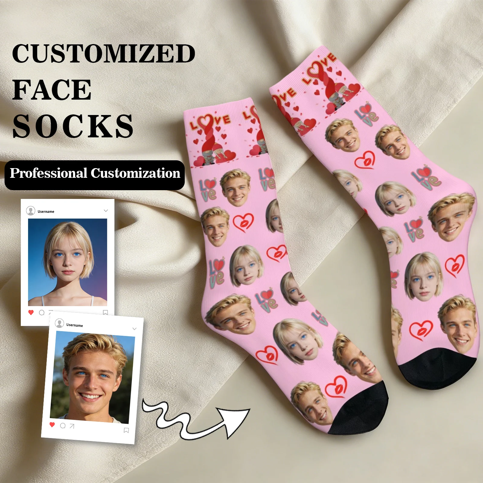 LOVER Personalized funny face socks custom photo face socks as a gift for dad mom friends adult patterned socks
LOVER Personalized funny face socks custom photo face socks as a gift for dad mom friends adult patterned socks