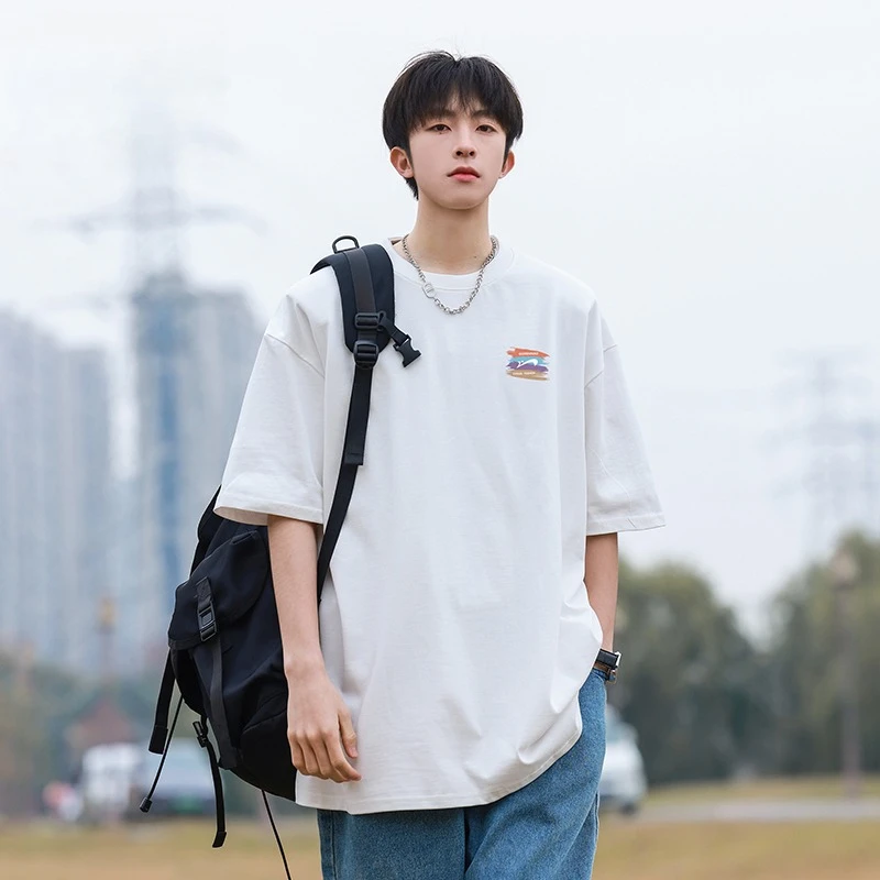 Motorcycle High-Quality Pure Cotton Short-Sleeved Men's Summer New Loose Casual Clothes Printing Trend
Motorcycle High-Quality Pure Cotton Short-Sleeved Men's Summer New Loose Casual Clothes Printing Trend