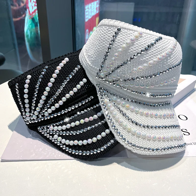New Shining Diamonds Pearls Sun Hats Women Empty Top Visor Bling Lady Cap Casual Outdoor Sport Cap Summer Beach Sunshade Caps
New Shining Diamonds Pearls Sun Hats Women Empty Top Visor Bling Lady Cap Casual Outdoor Sport Cap Summer Beach Sunshade Caps