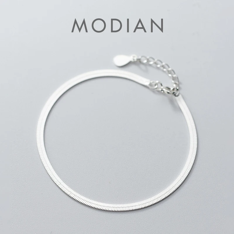 Modian Classic 925 Sterling Silver Charm Braceket or Anklet for Women Adjustable Snake Bone Chain Fine Jewelry 2020 Design
Modian Classic 925 Sterling Silver Charm Braceket or Anklet for Women Adjustable Snake Bone Chain Fine Jewelry 2020 Design