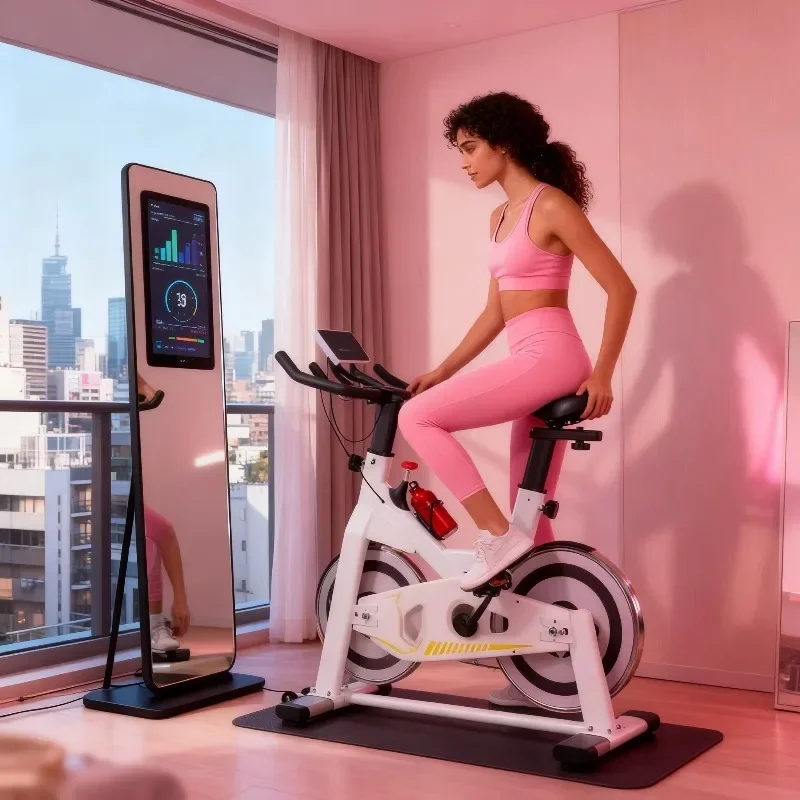 Smart Connected High Performance Spinning Bike, Large Display Console Stationary Trainer For Home Workouts
Smart Connected High Performance Spinning Bike, Large Display Console Stationary Trainer For Home Workouts