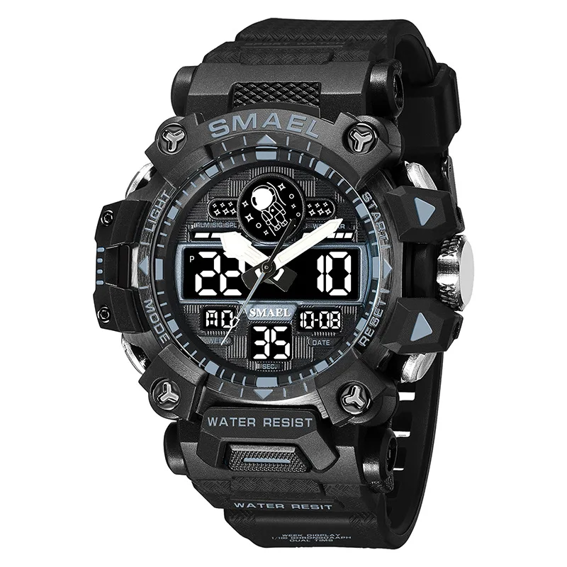 SMAEL Double Affichage Hommes Montres Étanche Montre De Sport Militaire Homme Alarme Chronomètre Кварцевый браслет Montre Mâle 
SMAEL Double Affichage Hommes Montres Étanche Montre De Sport Militaire Homme Alarme Chronomètre Кварцевый браслет Montre Mâle