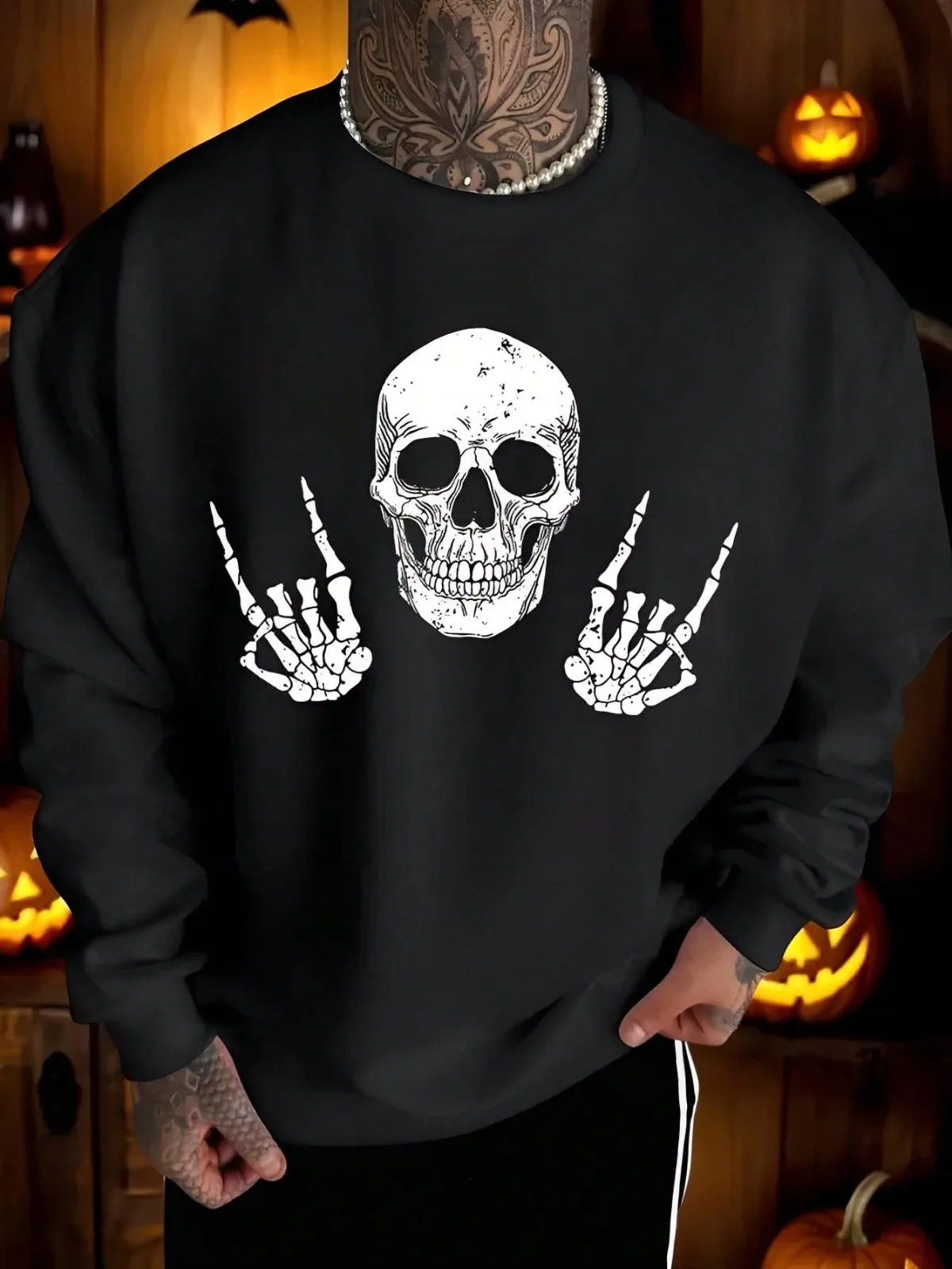 Halloween Pattern Print Pullover Sweatshirt for Men Casual Modern Comfortable Streetwear Fashion Top Soft Fabric Relaxed Fit
Halloween Pattern Print Pullover Sweatshirt for Men Casual Modern Comfortable Streetwear Fashion Top Soft Fabric Relaxed Fit