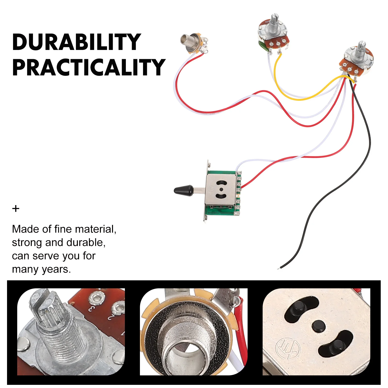Electric Guitar Circuit Assembly Pickup Accessory Control Potentiometer Gear Lever Use Plate Wire Board
Electric Guitar Circuit Assembly Pickup Accessory Control Potentiometer Gear Lever Use Plate Wire Board