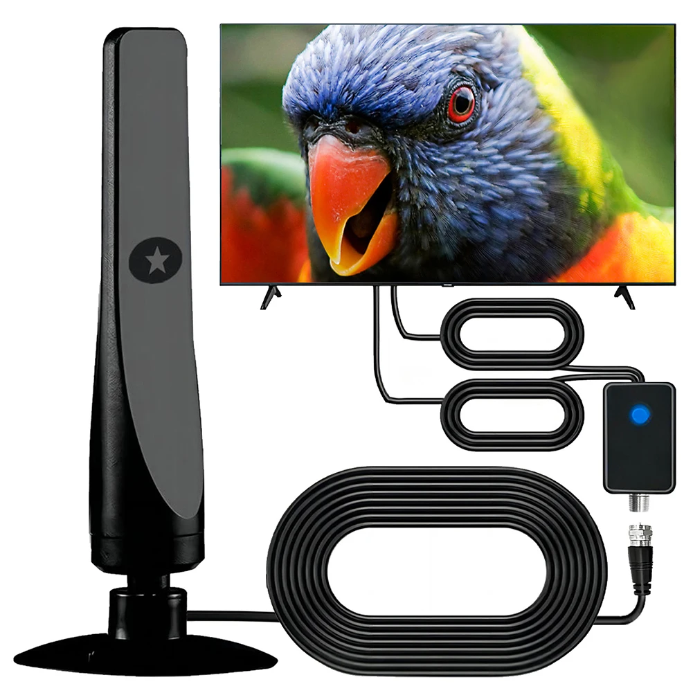 TV Digital Antenna with Signal Booster Portable Antenna 50 Miles Range High Gain Aerial 25DBI Plug Play for Smart Digital TV
TV Digital Antenna with Signal Booster Portable Antenna 50 Miles Range High Gain Aerial 25DBI Plug Play for Smart Digital TV