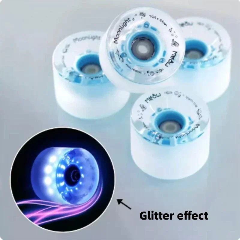 79A LED Light Up Longboard Wheels 65×45mm High Rebound PU Glow Skate Wheels for Dancing Freestyle Street Cruising Commute
79A LED Light Up Longboard Wheels 65×45mm High Rebound PU Glow Skate Wheels for Dancing Freestyle Street Cruising Commute