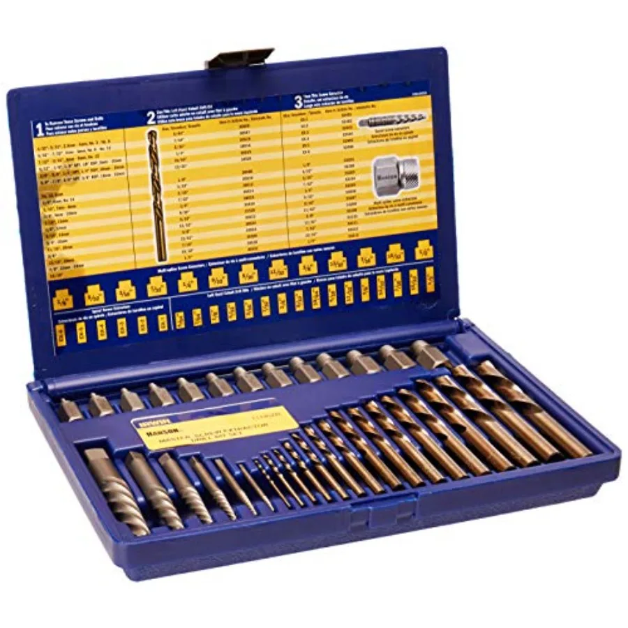 Tools Hanson Screw Extractor and Drill Bit Set, 35 Pcs, 11135ZR
Tools Hanson Screw Extractor and Drill Bit Set, 35 Pcs, 11135ZR
