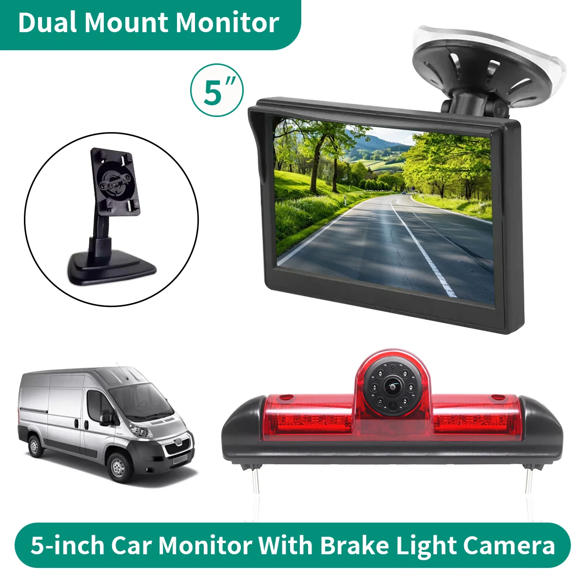 5-inch TFT LCD Car Dual Bracket Monitor With Brake Light Rear View Camera for FIAT Ducato CITROEN Jumper PEUGEOT Boxer 2006-2015
5-inch TFT LCD Car Dual Bracket Monitor With Brake Light Rear View Camera for FIAT Ducato CITROEN Jumper PEUGEOT Boxer 2006-2015