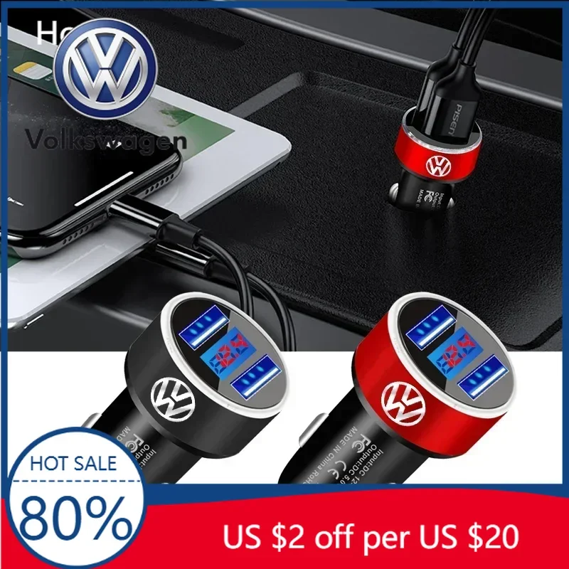 Автомобильное зарядное устройство 2025 года для Volkswagen: 2 USB-порта, быстрая зарядка, цифровой дисплей. Аксессуары для автомобилей Volkswagen VW R-Line, R, GTI.
Автомобильное зарядное устройство 2025 года для Volkswagen: 2 USB-порта, быстрая зарядка, цифровой дисплей. Аксессуары для автомобилей Volkswagen VW R-Line, R, GTI.