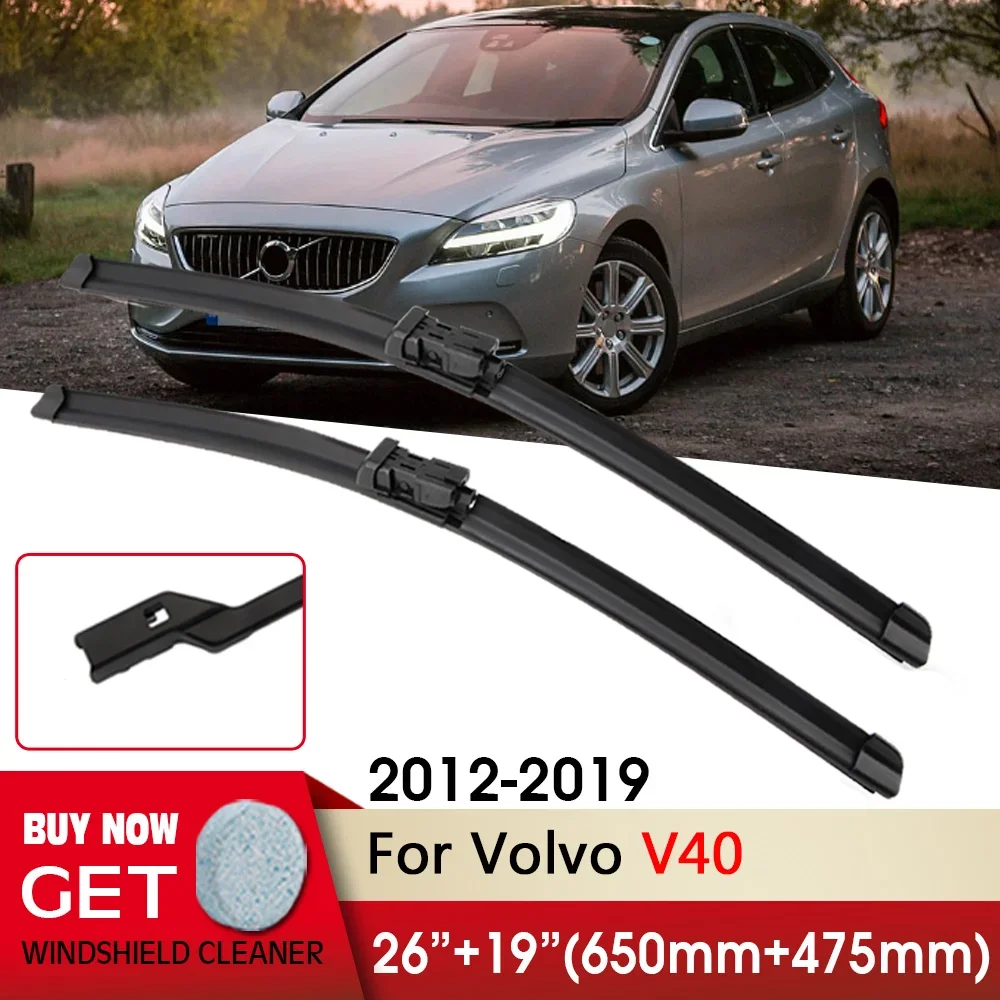 For Volvo V40 2012-2019 26"+19" Front Car Wiper Blade Fit Push Button Arm Front Windscreen Wipers Auto Accessories
For Volvo V40 2012-2019 26"+19" Front Car Wiper Blade Fit Push Button Arm Front Windscreen Wipers Auto Accessories