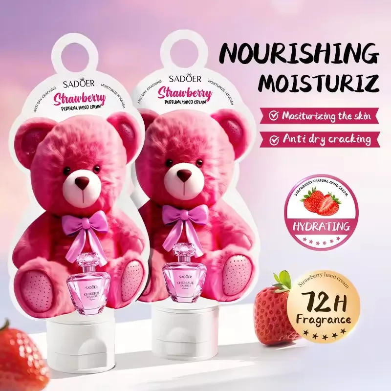 SADOER Strawberry Perfume Hand Cream Moisturizing Nourishing Anti Wrinkles Hydrating Cute Cartoon Hands Skin Care Prodcuts
SADOER Strawberry Perfume Hand Cream Moisturizing Nourishing Anti Wrinkles Hydrating Cute Cartoon Hands Skin Care Prodcuts