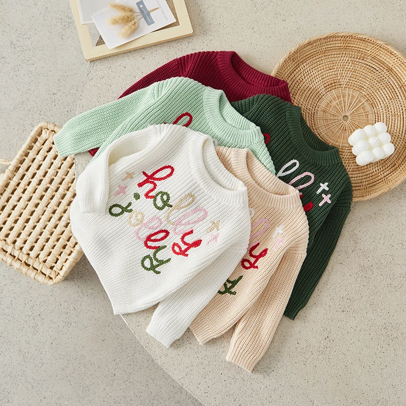 Suefunskry Baby Boy Girl Christmas Sweater, Long Sleeve Crew Neck Letters Knitted Pullover Fall Winter Warm Tops Infant Clothes
Suefunskry Baby Boy Girl Christmas Sweater, Long Sleeve Crew Neck Letters Knitted Pullover Fall Winter Warm Tops Infant Clothes