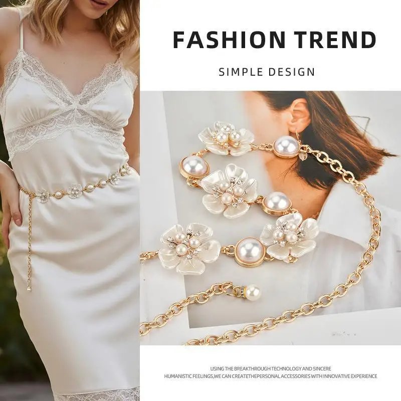 Women's Pearl Waist Chain, High-end Metal Chain Decorative Belt, Versatile for Dresses
Women's Pearl Waist Chain, High-end Metal Chain Decorative Belt, Versatile for Dresses