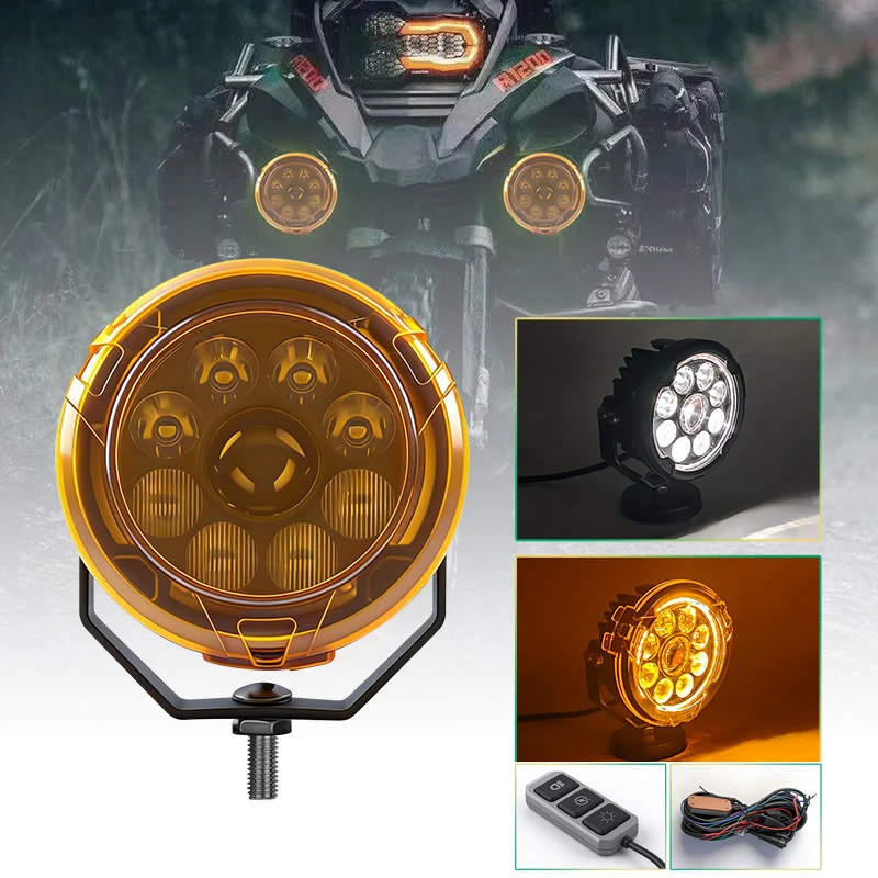 5 inch Moto Lights with High Low Beams Amber DRL ADV Enduro Street GR Motorcycle Aux External Spotlight 12-24V for BMW GS
5 inch Moto Lights with High Low Beams Amber DRL ADV Enduro Street GR Motorcycle Aux External Spotlight 12-24V for BMW GS