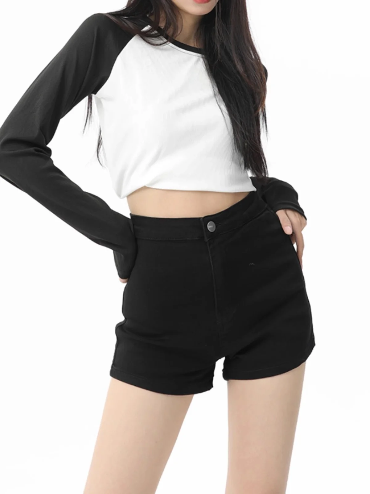High Waist Black Slim Fit Denim Shorts Women's Summer Thin Trendy Hot Pants Butt Lifting A-Line Skirts Cotton Stretch
High Waist Black Slim Fit Denim Shorts Women's Summer Thin Trendy Hot Pants Butt Lifting A-Line Skirts Cotton Stretch