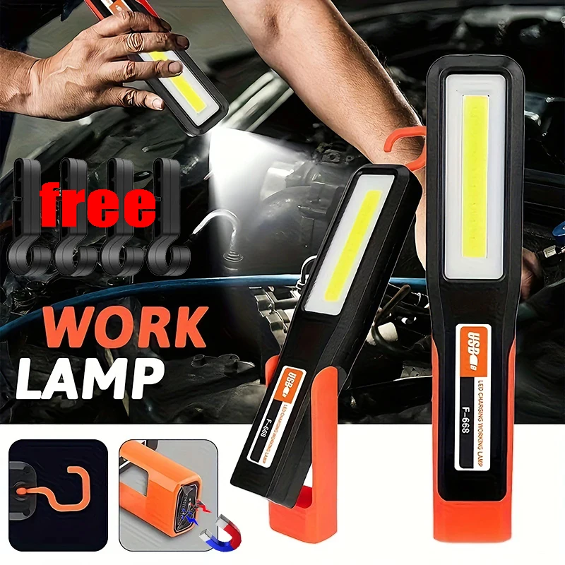 LED Work Light with Magnet Maintenance Lighting Flashlight Car Garage Mechanic Lamp Charging COB Car Maintenance Light with Hook
LED Work Light with Magnet Maintenance Lighting Flashlight Car Garage Mechanic Lamp Charging COB Car Maintenance Light with Hook
