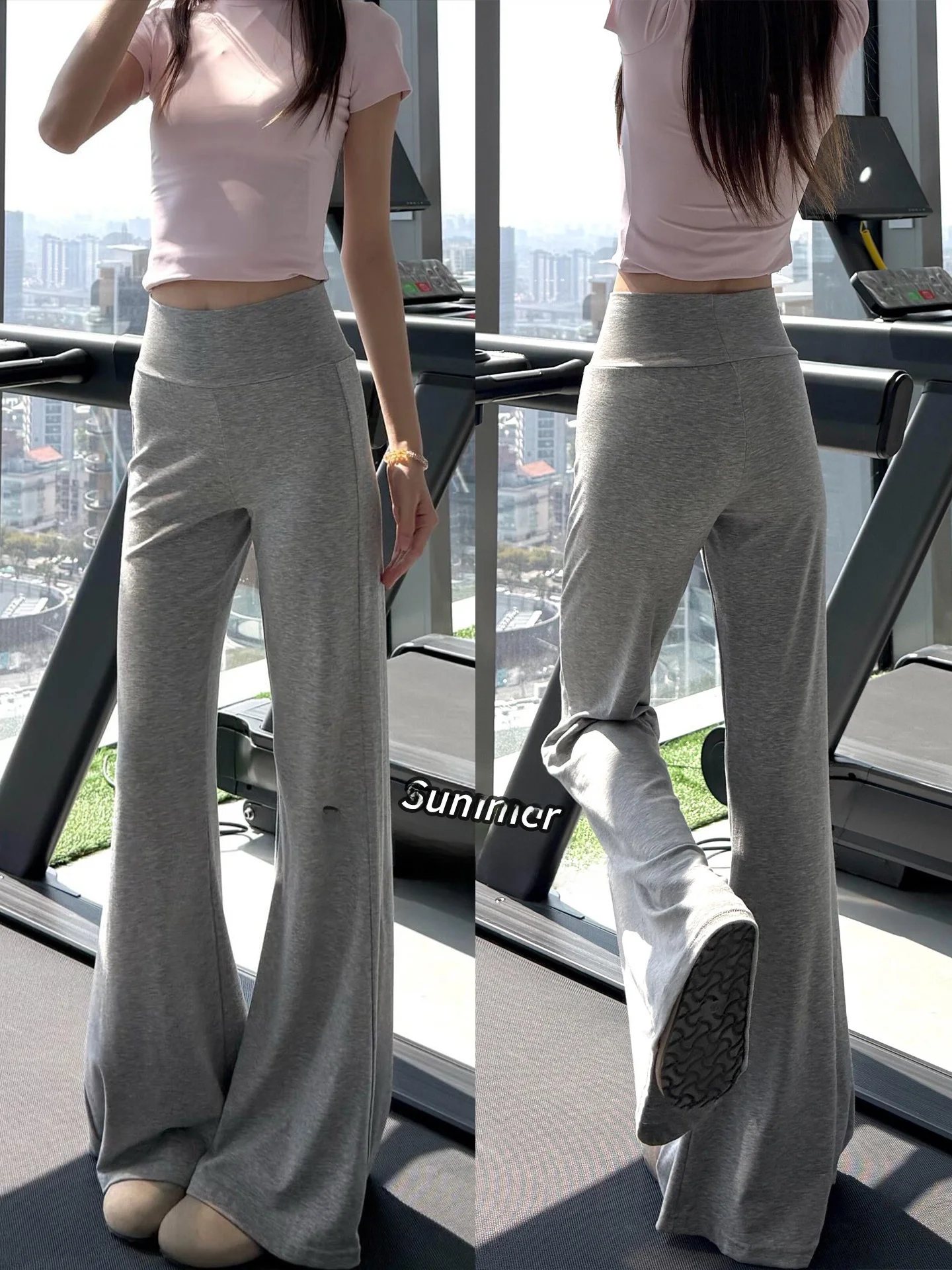Light Grey Thin Low Waist Loose Comfortable Casual Yoga Bell Bottom Pants for Women Summer Fashion Commute Style Pure Color
Light Grey Thin Low Waist Loose Comfortable Casual Yoga Bell Bottom Pants for Women Summer Fashion Commute Style Pure Color