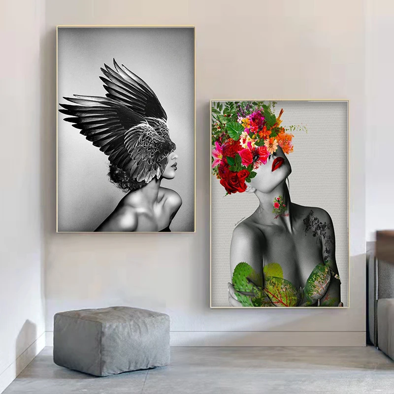 Leaves Wall Art Colorful Flowers Sexy Woman Canvas Painting Abstract Posters and Prints For Living Room Home Decor Pictures
Leaves Wall Art Colorful Flowers Sexy Woman Canvas Painting Abstract Posters and Prints For Living Room Home Decor Pictures