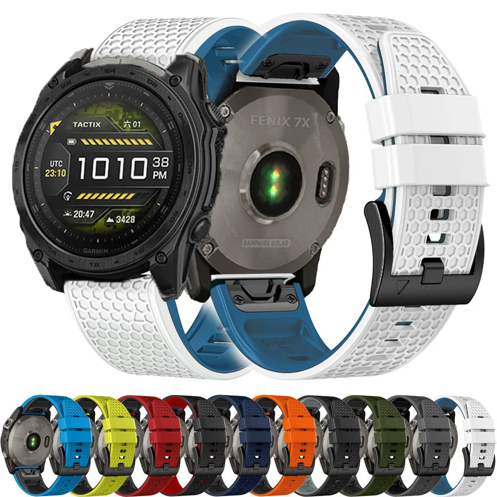 QuickFit 22mm 26mm Silicone Strap For Garmin Tactix 8 7 Pro/Fenix E 8 7 7X 6X/Epix Pro Gen2/Mk3i 51mm 5Plus 5X Plus SmartWatch
QuickFit 22mm 26mm Silicone Strap For Garmin Tactix 8 7 Pro/Fenix E 8 7 7X 6X/Epix Pro Gen2/Mk3i 51mm 5Plus 5X Plus SmartWatch